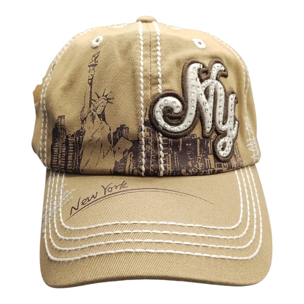 Sun Products New York Baseball Cap‎ Mens Multicolor Embroidered Logo Hook & Loop